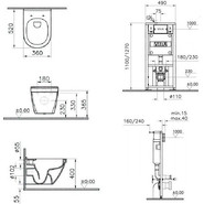 Инсталляция с подвесным унитазом Vitra S50 5 в 1 9003B003-7201 - фото 4