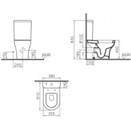 Унитаз-компакт Vitra Zentrum 9012B003-7204 с крышкой микролифт - фото 3