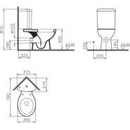 Унитаз угловой Vitra ARKITEKT 9754B003-7201 с крышкой микролифт - фото 3