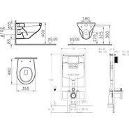 Унитаз подвесной с инсталляцией Vitra NORMUS 9773B003-7200 5 в 1 - фото 4