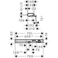 Смеситель для ванны с термостатом Hansgrohe ShowerTablet Select 700 13183000 - фото 2