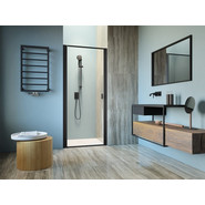 Душевая дверь Radaway Nes 8 Black DWJ I Frame 100 см 10076100-54-56L (стекло 8 мм), черный/прозрачное - фото 2