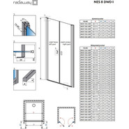 Душевая дверь Radaway Nes 8 Black DWD I 40L+35R 75 см (стекло 8 мм), черный/прозрачное - фото 6
