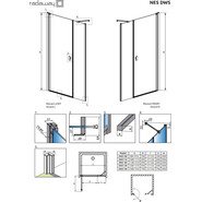 Душевая дверь Radaway Nes Black DWS 130 см 10028130-54-01R, черный/прозрачное - фото 6