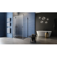 Душевое ограждение Radaway Essenza Pro Black KDJ 80х80 см L, черный/прозрачное - фото 3