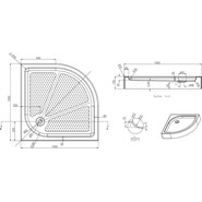 Акриловый поддон Azario 100х100 см P210 R/L - фото 2