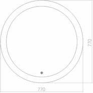 Зеркало Azario Перла Led 77 см - фото 4