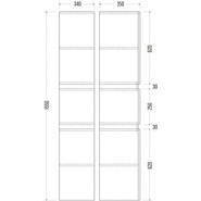 Пенал подвесной Mirsant Next 340 35 см (универсальный) белый - фото 4