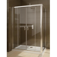 Душевое ограждение Radaway Premium Plus DWD+S 150х75 см, хром/прозрачное - фото 