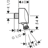 Шланговое подсоединение Hansgrohe Fixfit E 27505000 - фото 2