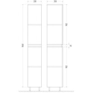 Пенал напольный Mirsant Next 340 35 см (универсальный) белый - фото 4