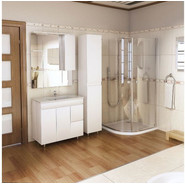 Пенал напольный Mirsant Next 340 35 см (универсальный) белый - фото 3