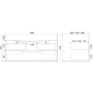 Тумба подвесная с раковиной Mirsant Soho Quadro 100 см, белый - фото 5
