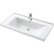 Тумба подвесная с раковиной Mirsant Soho Quadro 100 см, белый - фото 4