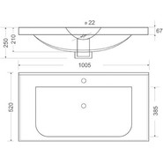 Тумба подвесная с раковиной Mirsant Soho Quadro 100 см, белый - фото 6