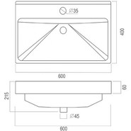 Тумба подвесная с раковиной Mirsant Soho Quadro 60/2 см c доводчиком - фото 4