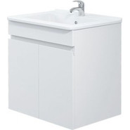 Тумба подвесная с раковиной Mirsant Next 60 см (раковина Next 60), белый - фото 