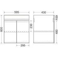 Тумба подвесная с раковиной Mirsant Next 60 см (раковина Next 60), белый - фото 5