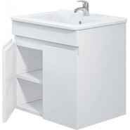 Тумба подвесная с раковиной Mirsant Next 60 см (раковина Next 60), белый - фото 2