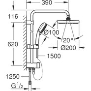 Душевая стойка Grohe New Tempesta Cosmopolitan 200 27394002 - фото 2