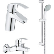 Набор смесителей 3 в 1 для ванны с коротким изливом Grohe Eurosmart 124446 - фото 