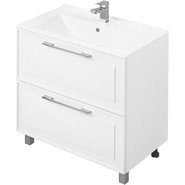 Тумба напольная с раковиной Mirsant Адель 80 см (раковина More 80) белый - фото 