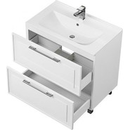 Тумба напольная с раковиной Mirsant Адель 80 см (раковина More 80) белый - фото 2