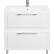 Тумба напольная с раковиной Mirsant Адель 80 см (раковина More 80) белый - фото 3