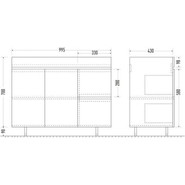Тумба напольная с раковиной Mirsant Next 100 см (раковина Premier 1000), белый - фото 5