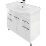 Тумба напольная с раковиной Mirsant Сандра 80 см, белый - фото 2