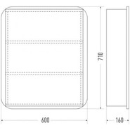 Зеркало-шкаф Mirsant Фарида 18/1 60 см - фото 2