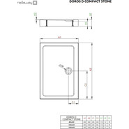 Поддон акриловый Radaway Doros D Compact Stone White 90х80 см SDRD9080-05-04S - фото 3