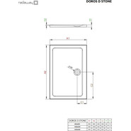 Поддон акриловый Radaway Doros D Stone White 90х80 см SDRD9080-01-04S - фото 3