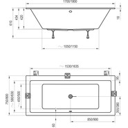 Ванна Ravak Formy 01 Slim 170х75 см C691300000, Размер - мм: 1700х750 - фото 5