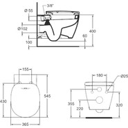 Унитаз-биде подвесной Ideal Standard Connect E781901 - фото 3