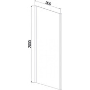 Боковая стенка Mirsant Line2 90 см хром/прозрачное - фото 2