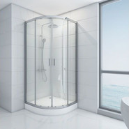 Душевое ограждение Mirsant Round 90x90 см хром/прозрачное - фото 