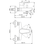 Набор смесителей 3 в 1 для ванны с коротким изливом Ideal Standard Esla BC264AA - фото 4