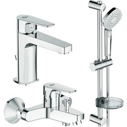 Набор смесителей 3 в 1 для ванны с коротким изливом Ideal Standard Esla BC264AA - фото 