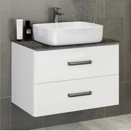 Тумба подвесная с раковиной Comforty Амстердам 75 см, белый - фото 