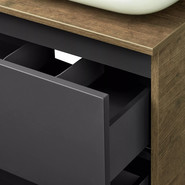 Тумба подвесная со столешницей Акватон Терра 105 см 1A246901TEKA0, дуб кантри/антрацит - фото 2