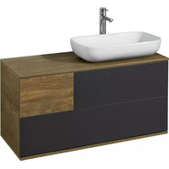 Тумба подвесная со столешницей Акватон Терра 105 см 1A246901TEKA0, дуб кантри/антрацит - фото 5