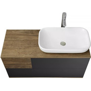 Тумба подвесная со столешницей Акватон Терра 105 см 1A246901TEKA0, дуб кантри/антрацит - фото 6