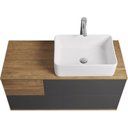 Тумба подвесная со столешницей Акватон Терра 105 см 1A246901TEKA0, дуб кантри/антрацит - фото 4