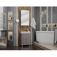 Зеркало-шкаф Акватон Эмма 46 см 1A221802EAD80, дуб наварра/белый - фото 5