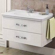 Тумба подвесная с раковиной Comforty Неаполь 100 см, белый - фото 