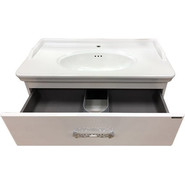 Тумба подвесная с раковиной Comforty Неаполь 100 см, белый - фото 6