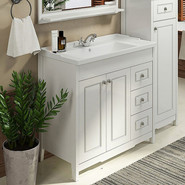 Тумба напольная с раковиной Comforty Тбилиси 90 см, белый - фото 