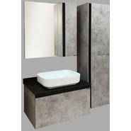 Тумба подвесная с раковиной Comforty Эдинбург 75 см, бетон светлый - фото 6