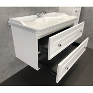 Тумба подвесная с раковиной Comforty Феррара 100 см, белый - фото 6